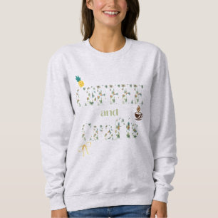 Sweatshirt Vibes tropicales Typographie du café et de l'artis