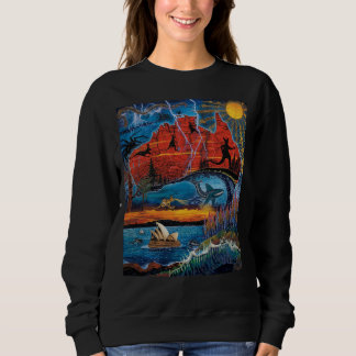 Sweatshirt Vibrant Australian Icons and Landmarks Map