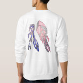 Sweatshirt Vibrant Chaos Abstrait pour Hommes (Dos)