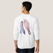 Sweatshirt Vibrant Chaos Abstrait pour Hommes (Dos entier)