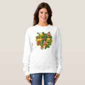 Sweatshirt Vibrant Christmas “Protecting My Peace” Faith Desi (Devant entier)