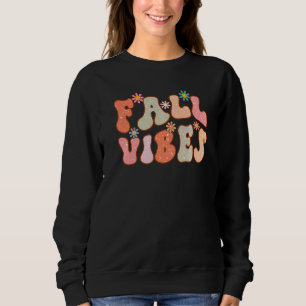 Sweatshirt Vibrations Florales Rétro d'Automne Vibrations d'A