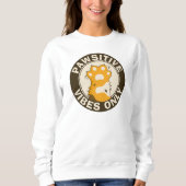 Sweatshirt Vibrations positives uniquement Patte de chat mign (Devant)
