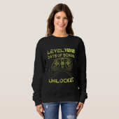 Sweatshirt Video Gamer 100th day of school ideas boy (Devant entier)