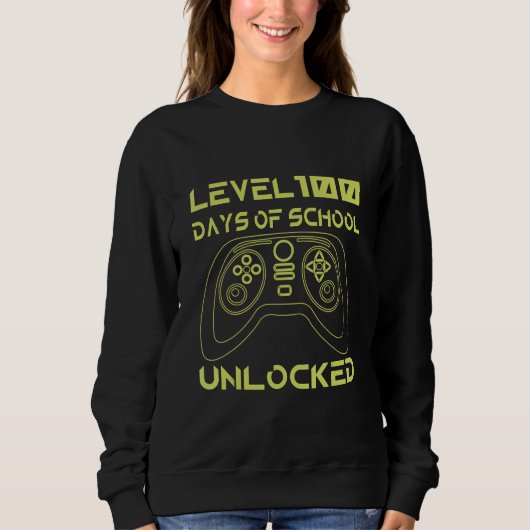 Sweatshirt Video Gamer 100th day of school ideas boy (Devant)