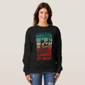 Sweatshirt Video Gamer Gaming Student By Day Gamer By Night (Devant entier)