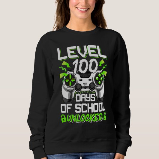 Sweatshirt Video Gamer Student 100th Day Teacher 100 Days of  (Devant)