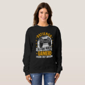 Sweatshirt Video Games, Patience Is For Noobs, Controller Gam (Devant entier)