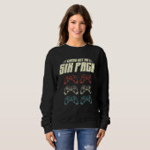 Sweatshirt Video Gaming Check Out My Six Pack Gamer  2 (Devant entier)