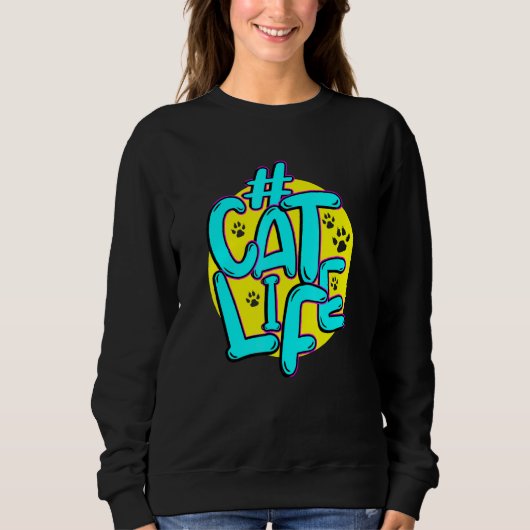 Sweatshirt Vie adorable de chats (Devant)