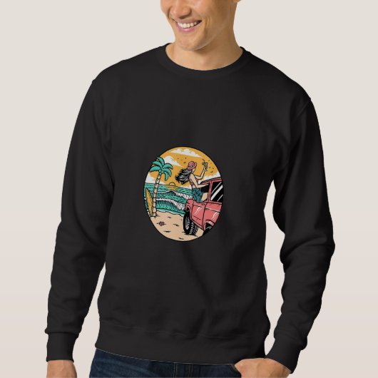 Sweatshirt Vie de plage Été (Devant)