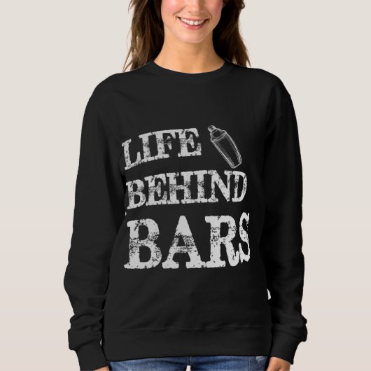 Sweatshirt Vie Derrière Les Bars Drôle Bartending Mixologue B (Devant)