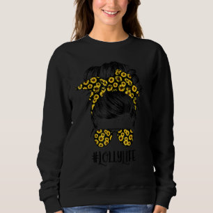 Sweatshirt Vie Lolly classique Messy Cheveux Bun Sunflower Mè