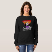 Sweatshirt Vie nocturne animée Crested Butte Co Moose Moun (Devant entier)