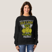 Sweatshirt Vielle Femme Aimer Pickleball Sport, Funny Pickleb (Devant entier)