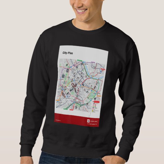 Sweatshirt Vienna city plan (Devant)