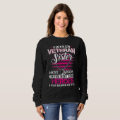 Sweatshirt Vietnam Veteran Sister Raised By My Hero  Veteran  (Devant entier)