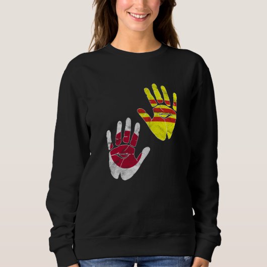 Sweatshirt Vietnam Viet Kieu Flag Japanese Japan Proud Mixed  (Devant)