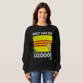Sweatshirt Vietnam Viet St Patricks Day Mot Hai Ba Dzo Cheers (Devant entier)