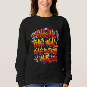 Sweatshirt Vieux Graffiti Lettres Street Art Boring Wall