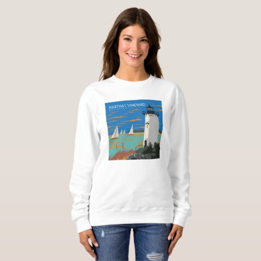 Sweatshirt Vignoble de Martha, Massachusetts | Phare (Devant entier)