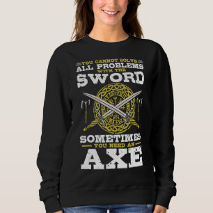Sweatshirt Viking Ax Bataille Viking Norse Mythologie