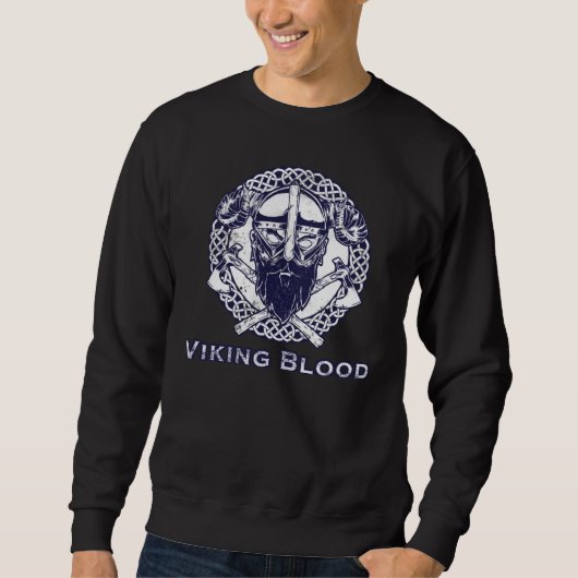 Sweatshirt Viking Dieux nordiques Valhalla Guerrier (Devant)
