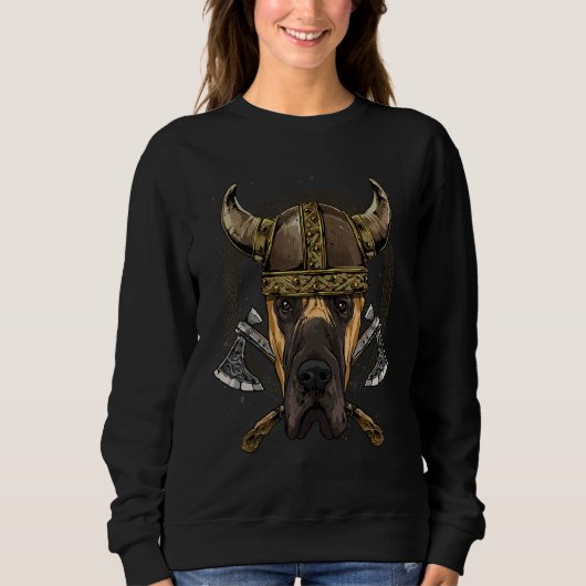 Sweatshirt Viking Great Dane Renaissance Norse Pagan Valhalla (Devant)