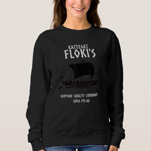 Sweatshirt Viking Kattegat Flokis Ship For Viking Warriors (Devant)