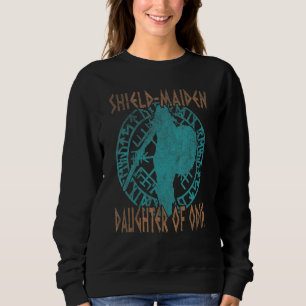 Sweatshirt Viking Shield Maiden Lagherta Warrior Vegvisir Vik