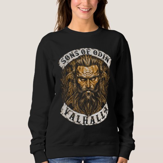 Sweatshirt VIKINGS S'ÉLEVÈNT-FILS D'ODIN- Valhalla Vikings No (Devant)