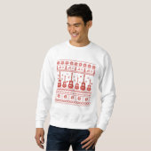 Sweatshirt Vilain joyeux pull de Noël guitare acoustique (Devant entier)