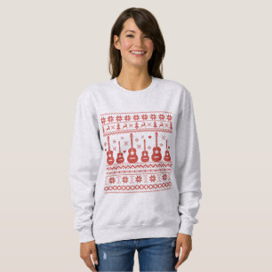 Sweatshirt Vilain joyeux pull de Noël guitare acoustique