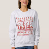 Sweatshirt Vilain joyeux pull de Noël guitare acoustique (Devant)
