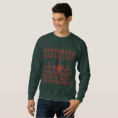 Sweatshirt Vilain joyeux pull de Noël guitare acoustique (Devant entier)