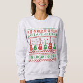 Sweatshirt Vilain joyeux pull de Noël guitare acoustique (Devant)