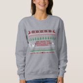 Sweatshirt Vilain Noël Boire Cocktail Drôle Sweater (Devant)