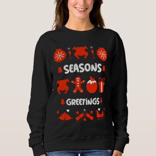 Sweatshirt Vilain pull de fête de bureau de Noël (Devant)