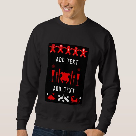 Sweatshirt Vilain pull de fête de bureau de Noël (Devant)