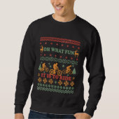 Sweatshirt Vilain pull de Noël à vélo (Devant)