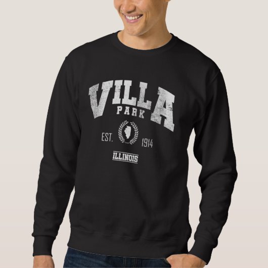Sweatshirt Villa Park IL Illinois Vintage Throwback (Devant)