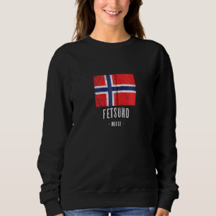 Sweatshirt Ville De Fetsund Norvège Pas De Drapeau Norvégien