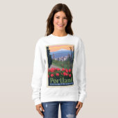 Sweatshirt Ville de Rose | Portland, Oregon (Devant entier)