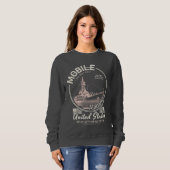 SWEATSHIRT VILLE MOBILE ALABAMA - USS ALABAMA BATTLESHIP (Devant entier)