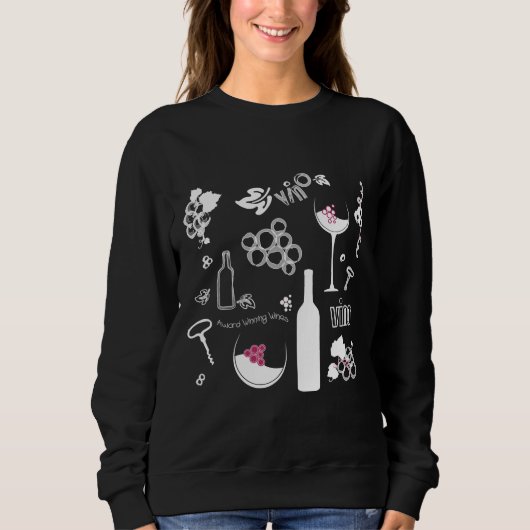 Sweatshirt Vin Arrière - plan Motif foncé (Devant)