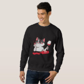 Sweatshirt Vin Chat Vin Verre Vin Bouteille (Devant entier)