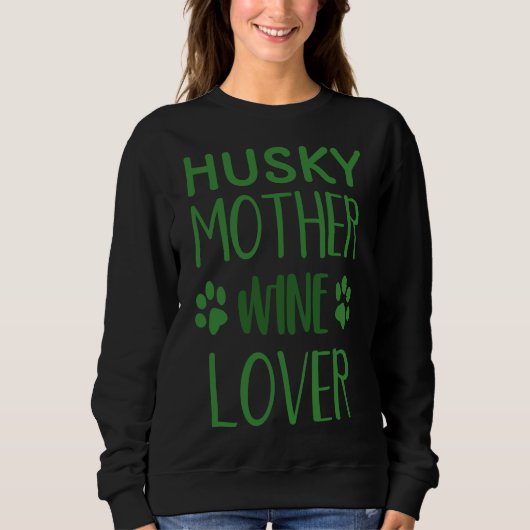 Sweatshirt Vin de mère Husky (Devant)