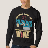 Sweatshirt Vin du soir prévu (Devant)