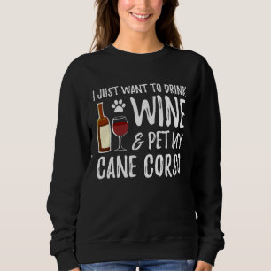 Sweatshirt Vin et Cane Corso Maman ou Papa du Chien Idée