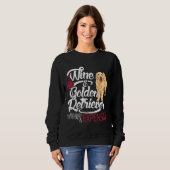 Sweatshirt Vin Et Golden Retriever (Devant entier)